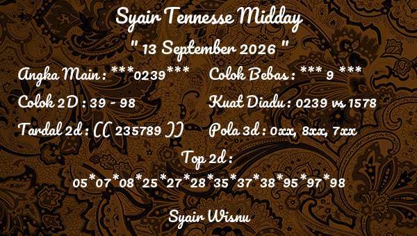 Syair Wisnu - Syair Tennesse Midday