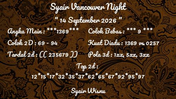 Syair Wisnu - Syair Vancouver Night