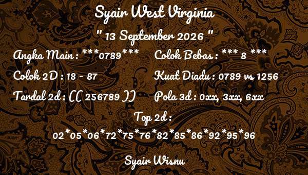 Syair Wisnu - Syair West Virginia